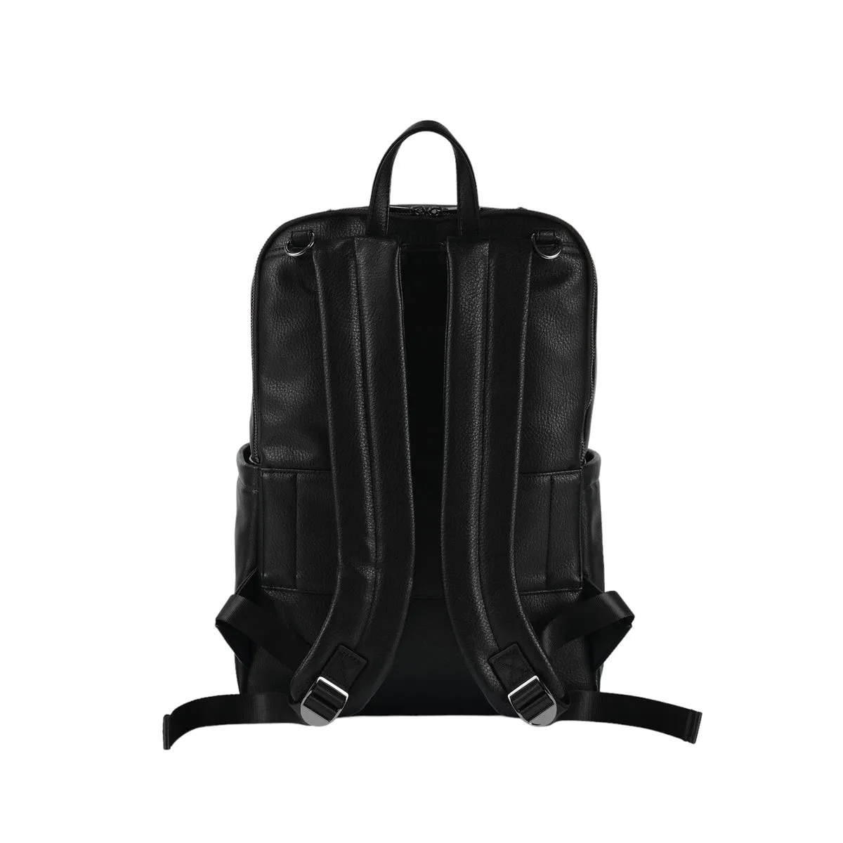 OiOi Vegan Leather Multitasker Nappy Backpack - Black