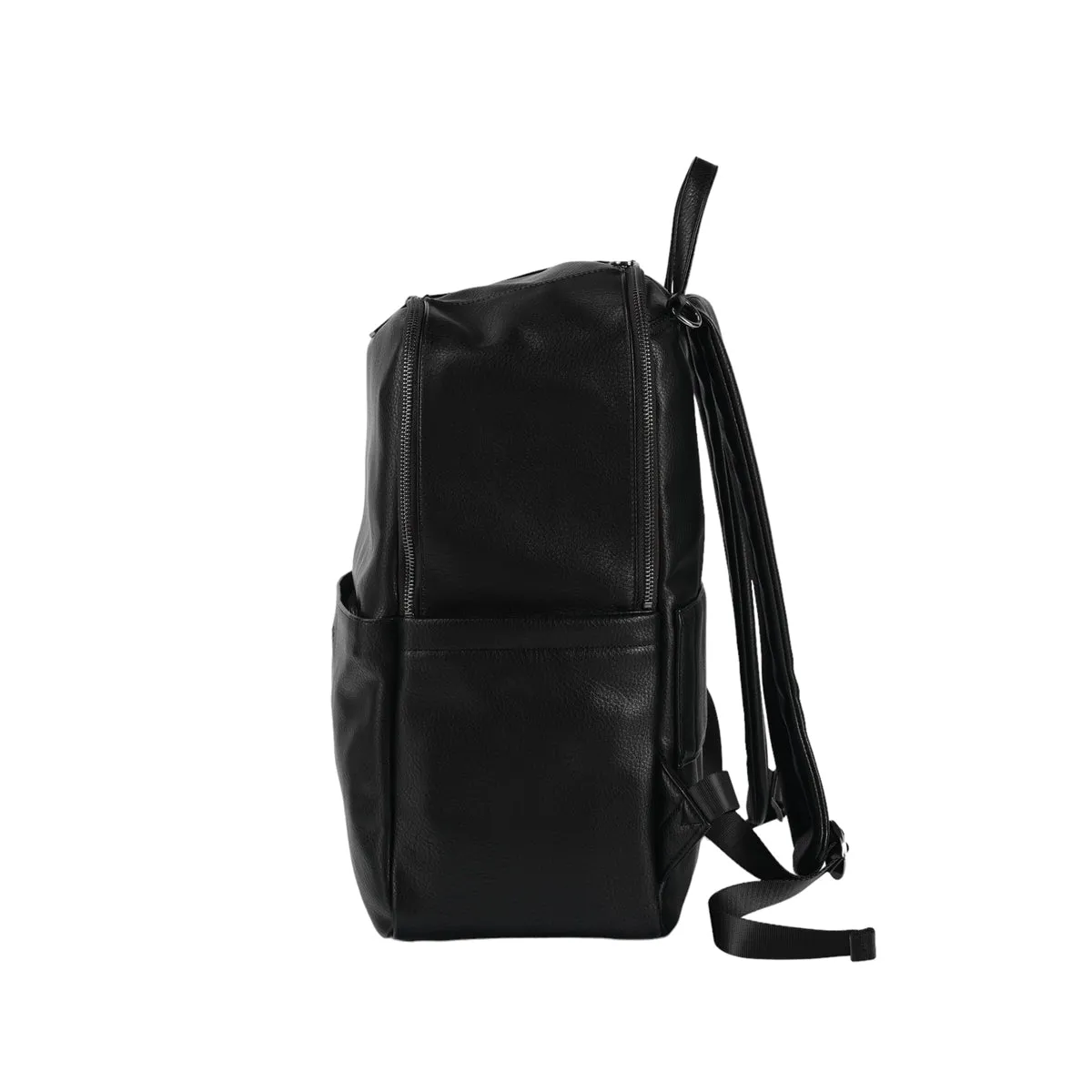 OiOi Vegan Leather Multitasker Nappy Backpack - Black