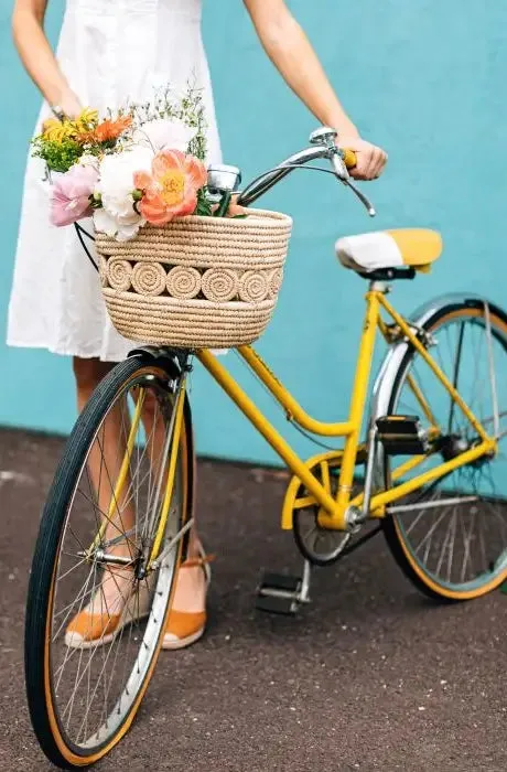 Palm Leaf Bike Basket