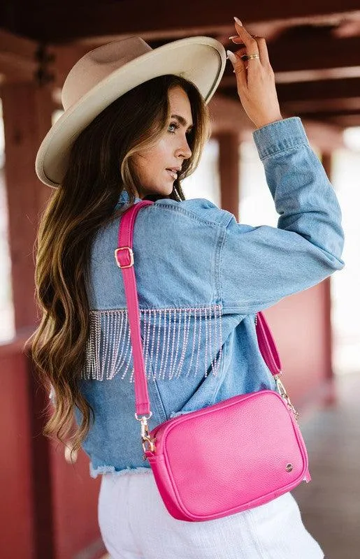 Pebbled Vegan Leather Crossbody