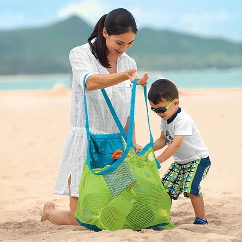 Portable Mesh Beach Toy Bag Children Toy Storage Totes