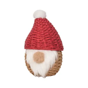 Santa Gnome Handwoven Candy Basket