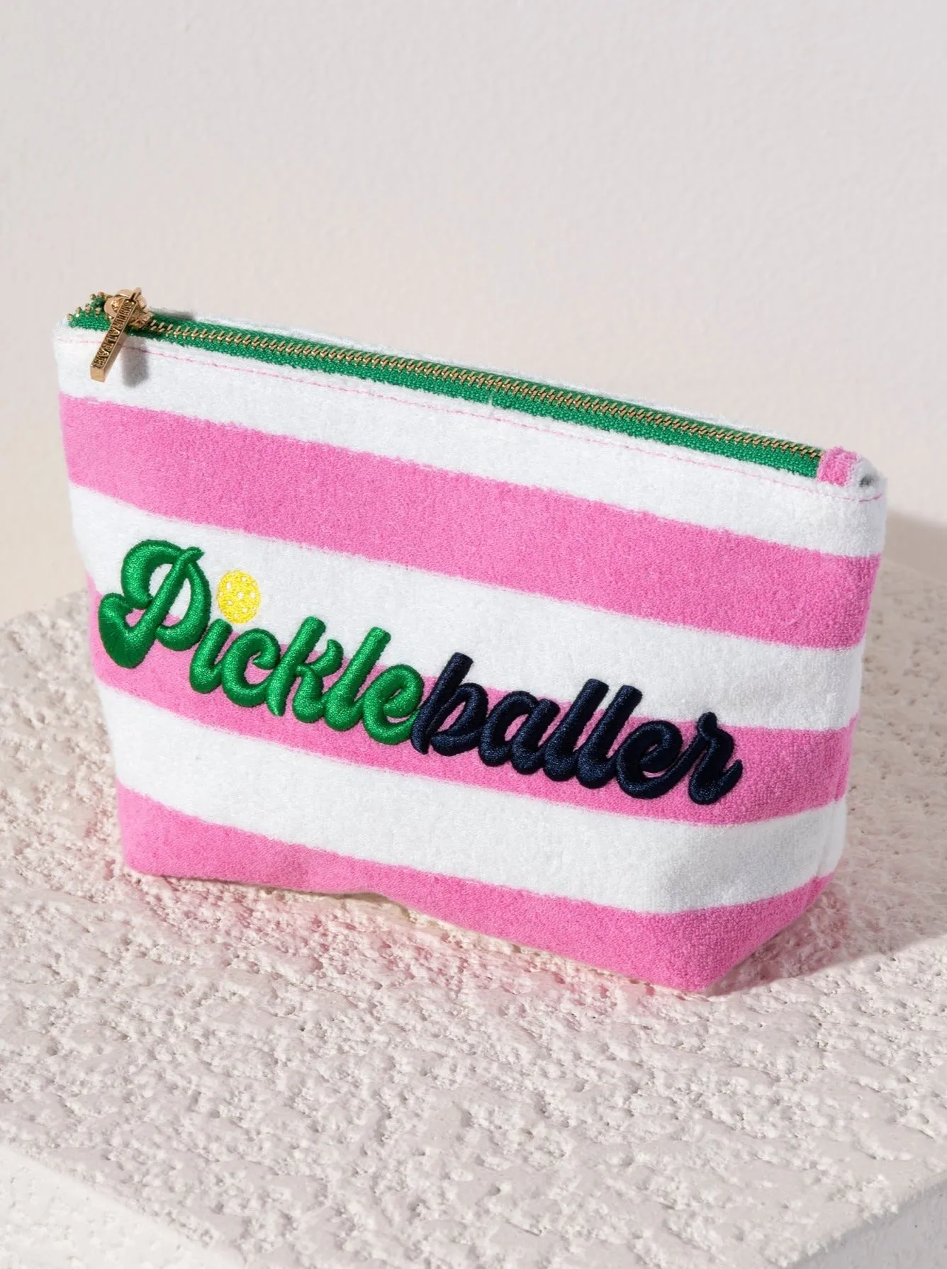 Shiraleah "Pickleballer" Zip Pouch, Pink