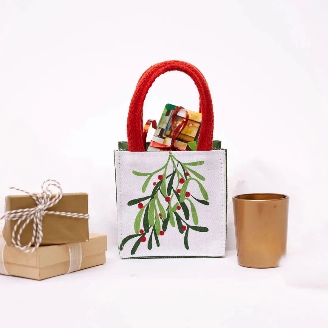 Small Itsy Bitsy Gift Bag - Mistletoe