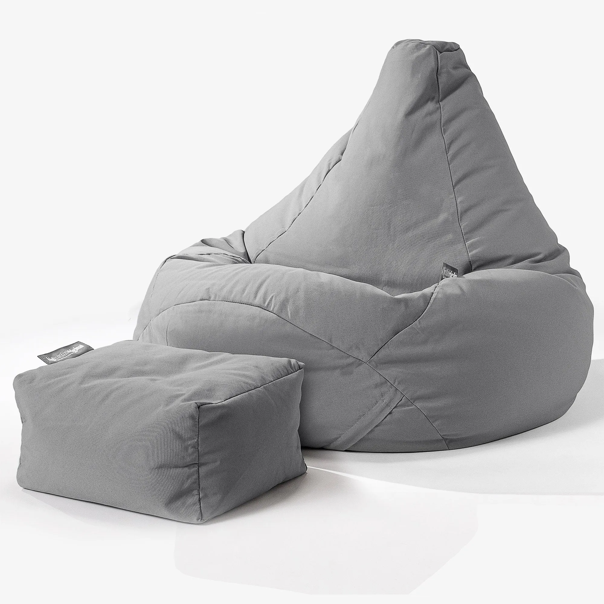 SoleiStorm™ Ultra 2000 h  Outdoor Highback Bean Bag Chair - Olefin Mid Grey