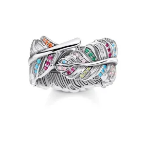 Sterling Silver Feather Ring TR2284-342-7
