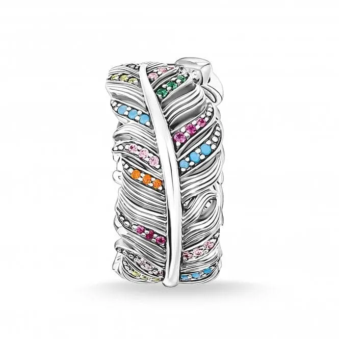 Sterling Silver Feather Ring TR2284-342-7