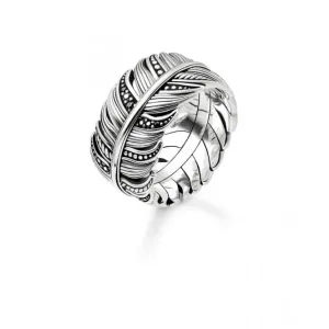 Thomas Sabo Feather Pavé Unisex Ring TR2159-643-11