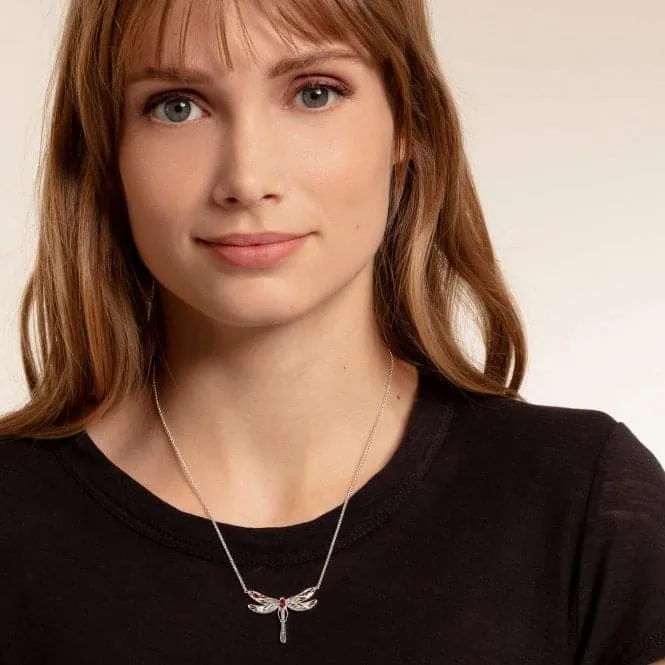 Thomas Sabo Paradise Silver Dragonfly Necklace KE1838-998-7-L45v