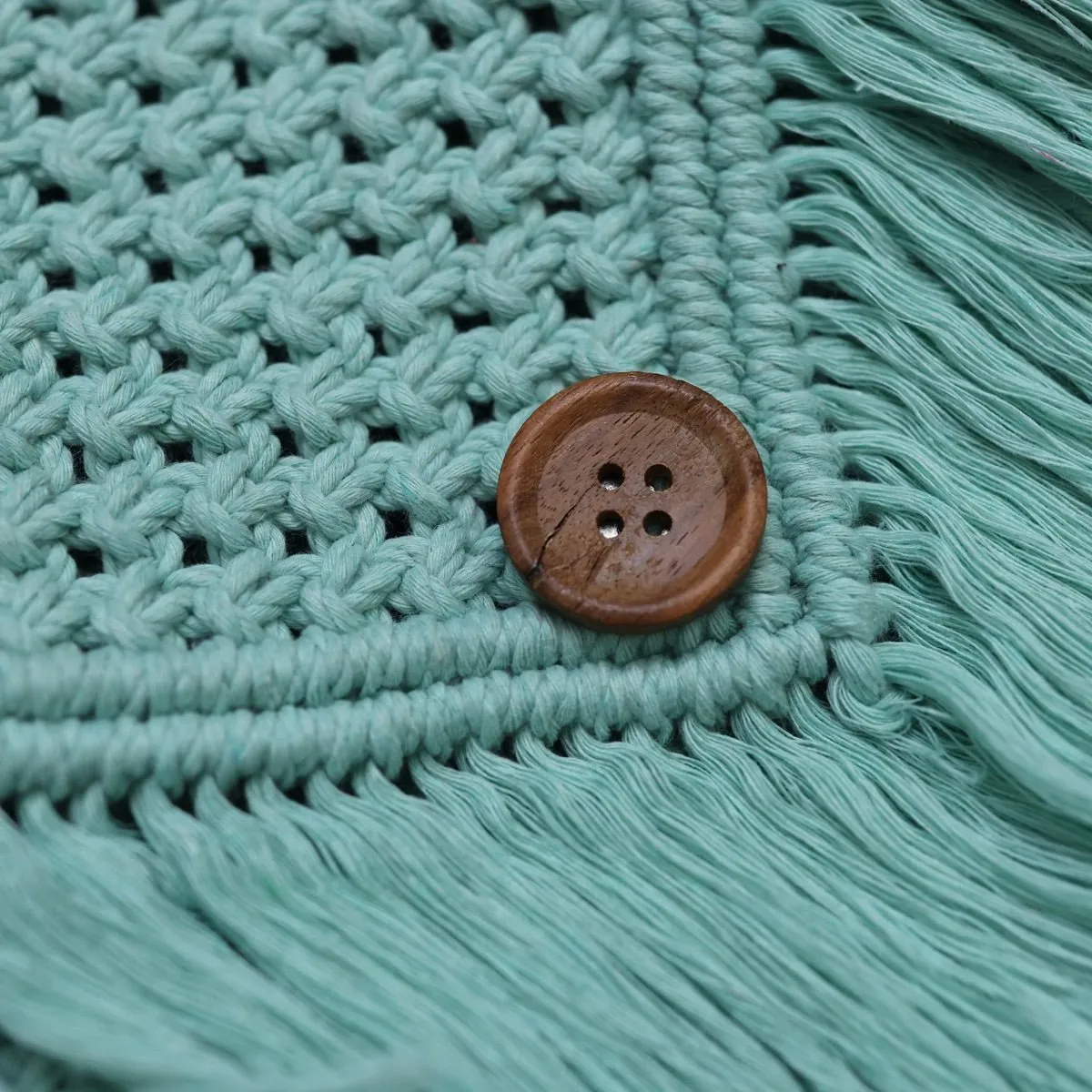 Turqoise Macrame Mobile Sling Bag