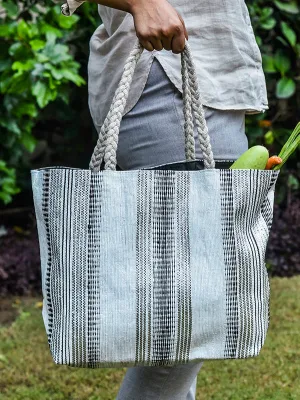 Upcycled Grocery Bag White