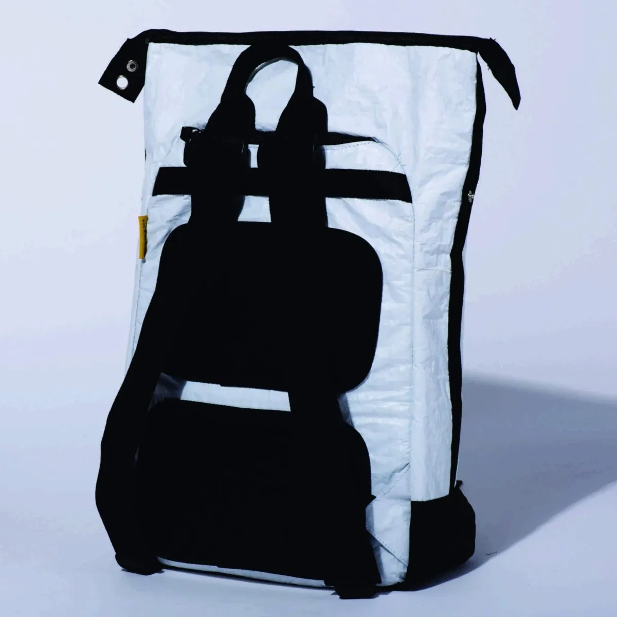 Upcycled Tarpaulin Laptop Backpack - White
