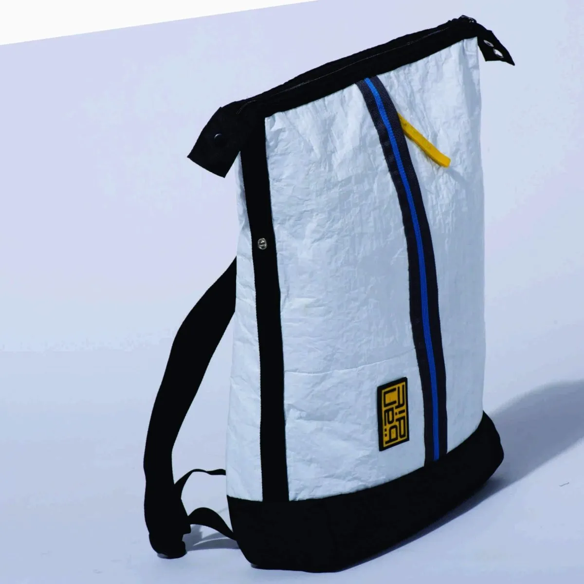Upcycled Tarpaulin Laptop Backpack - White