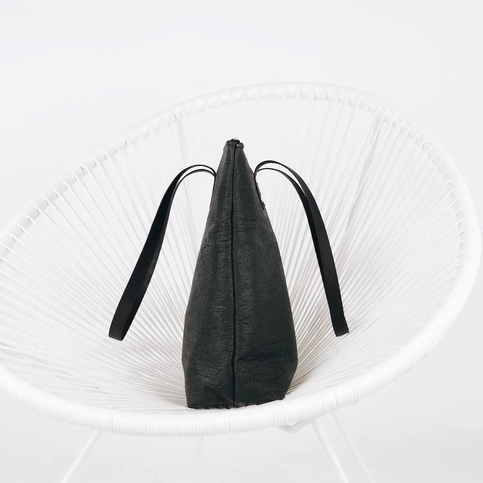Vegan Pinatex Black Tote Bag by Eve   Adis