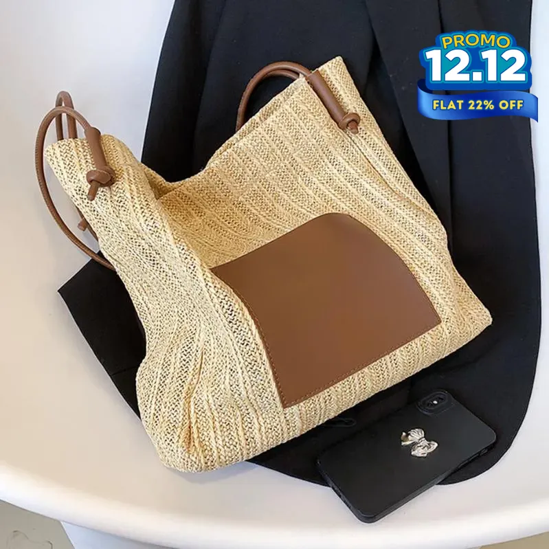 Woven Straw Tote Bag