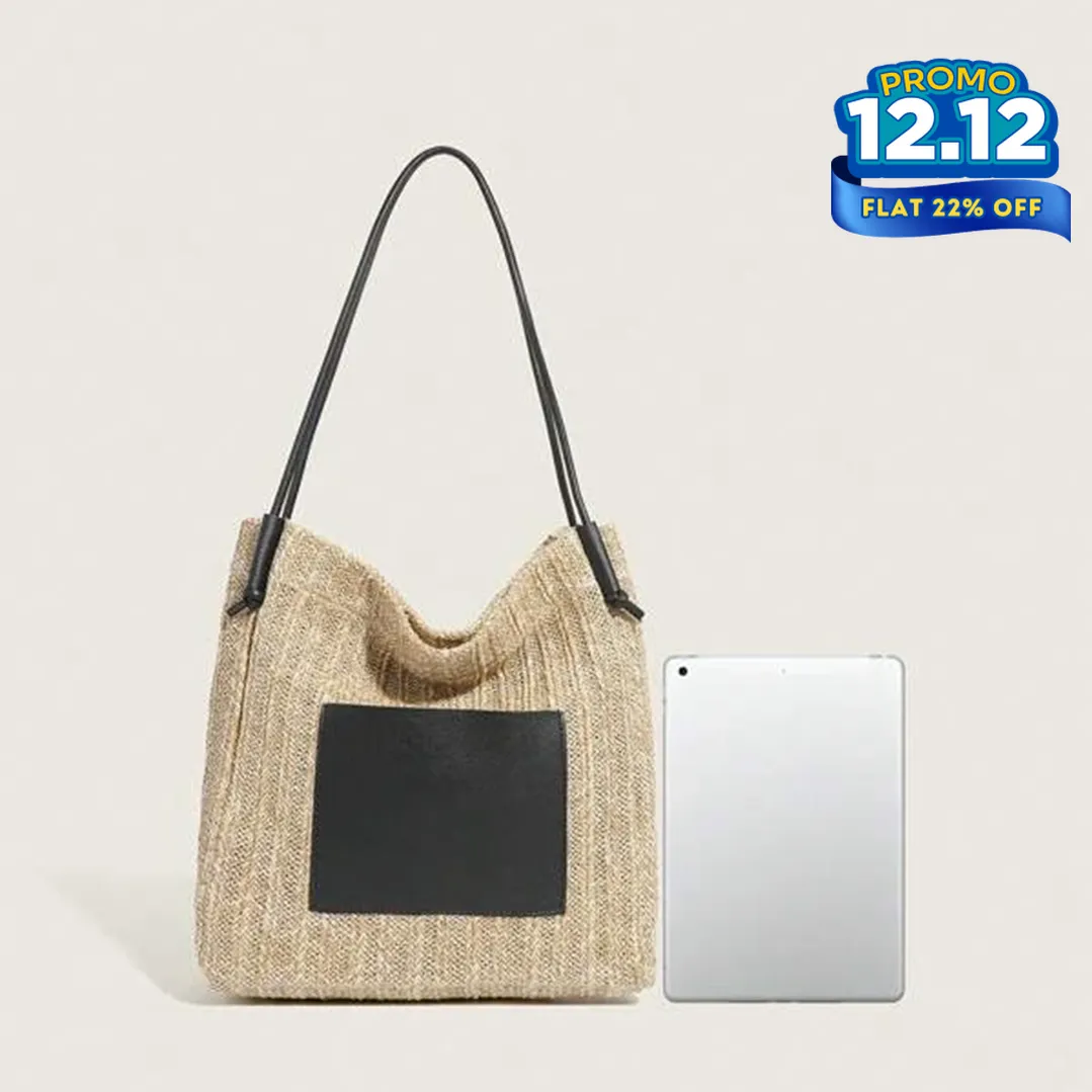Woven Straw Tote Bag